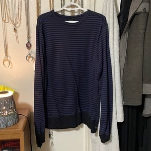 RELISTED! - Goodman Brand striped purple and black sweater // size XL